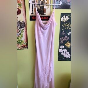 Floral pink y2k ruffle dress